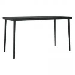 Ensemble à manger de jardin coussins 7pcs Gris et noir 567714567714