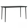 Ensemble à manger de jardin coussins 7pcs Gris et noir 567714567714