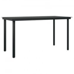 Ensemble à manger de jardin et coussins 5pcs Gris/noir 567718567718