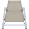 Chaise longue textilène et aluminium crème 567725567725