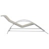 Chaise longue textilène et aluminium crème 567725567725