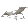 Chaise longue textilène et aluminium crème 567725567725