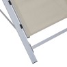 Chaise longue textilène et aluminium crème 567725567725