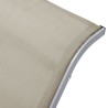 Chaise longue textilène et aluminium crème 567725567725