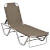Chaise longue aluminium et textilène taupe 567727567727