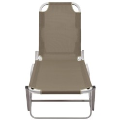 Chaise longue aluminium et textilène taupe 567727567727