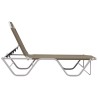 Chaise longue aluminium et textilène taupe 567727567727