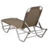 Chaise longue aluminium et textilène taupe 567727567727