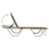 Chaise longue aluminium et textilène taupe 567727567727