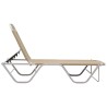 Chaise longue aluminium et textilène crème 567728567728
