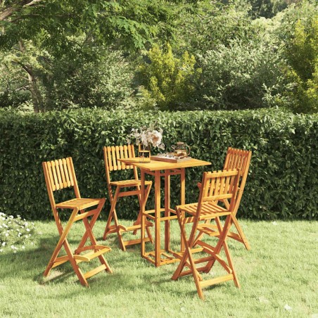 Ensemble de bar d'extérieur 5 pcs Bois d'acacia massif  567731567731