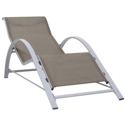 Chaise longue textilène et aluminium taupe 567733567733