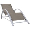 Chaise longue textilène et aluminium taupe 567733567733