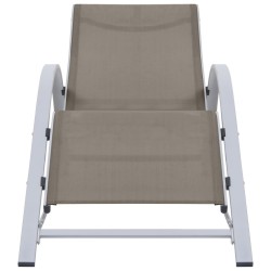 Chaise longue textilène et aluminium taupe 567733567733