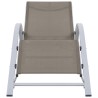 Chaise longue textilène et aluminium taupe 567733567733