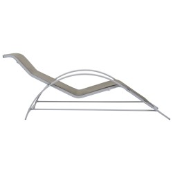 Chaise longue textilène et aluminium taupe 567733567733