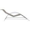 Chaise longue textilène et aluminium taupe 567733567733