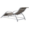 Chaise longue textilène et aluminium taupe 567733567733