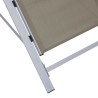 Chaise longue textilène et aluminium taupe 567733567733
