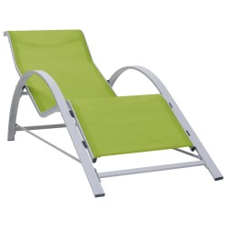 Chaise longue textilène et aluminium vert 567734567734