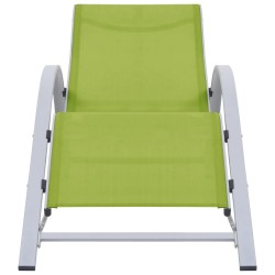 Chaise longue textilène et aluminium vert 567734567734