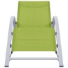 Chaise longue textilène et aluminium vert 567734567734