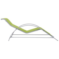 Chaise longue textilène et aluminium vert 567734567734