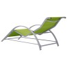 Chaise longue textilène et aluminium vert 567734567734