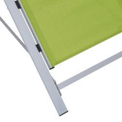 Chaise longue textilène et aluminium vert 567734567734