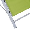 Chaise longue textilène et aluminium vert 567734567734