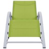 Chaises longues lot de 2 avec table Aluminium Vert 567735567735