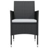 Ensemble à manger de jardin avec coussins 7 pcs Noir 567748567748