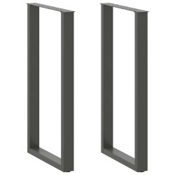Pieds de table de bar en U 2 pièces Anthracite 60 x (110-111) cm Acier 567753567753