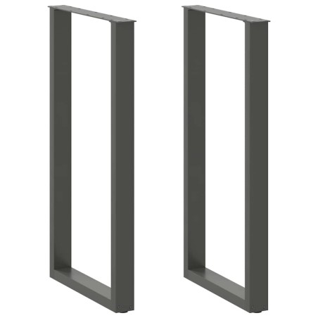 Pieds de table de bar en U 2 pièces Anthracite 60 x (110-111) cm Acier 567753567753