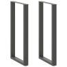 Pieds de table de bar en U 2 pièces Anthracite 60 x (110-111) cm Acier 567753567753