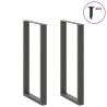 Pieds de table de bar en U 2 pièces Anthracite 60 x (110-111) cm Acier 567753567753