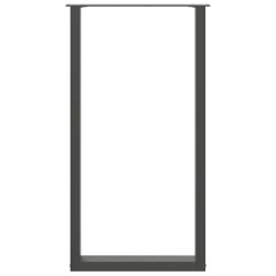 Pieds de table de bar en U 2 pièces Anthracite 60 x (110-111) cm Acier 567753567753