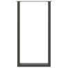Pieds de table de bar en U 2 pièces Anthracite 60 x (110-111) cm Acier 567753567753