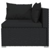 Salon de jardin 4 pcs avec coussins Résine tressée Noir 567759567759