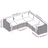 Salon de jardin 5 pcs avec coussins Résine tressée Noir 567762567762