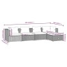 Salon de jardin 5 pcs avec coussins résine tressée marron 567764567764