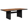 Table à manger de jardin Noir 200x100x74 cm Résine tressée 567766567766