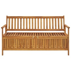Banc de rangement de jardin 148 cm bois d'acacia solide 567775567775