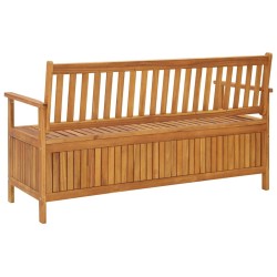 Banc de rangement de jardin 148 cm bois d'acacia solide 567775567775