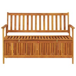Banc de rangement de jardin 120 cm bois d'acacia solide 567776567776