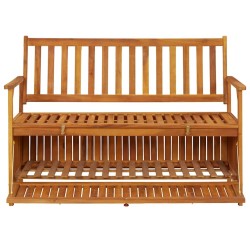 Banc de rangement de jardin 120 cm bois d'acacia solide 567776567776