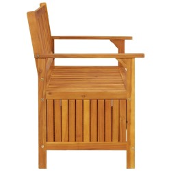 Banc de rangement de jardin 120 cm bois d'acacia solide 567776567776