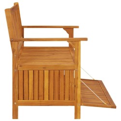 Banc de rangement de jardin 120 cm bois d'acacia solide 567776567776