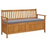 Banc de rangement de jardin avec coussin 148 cm Bois d'acacia 567777567777