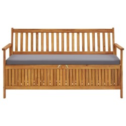 Banc de rangement de jardin avec coussin 148 cm Bois d'acacia 567777567777
